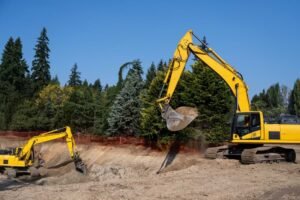 Two Large Excavators