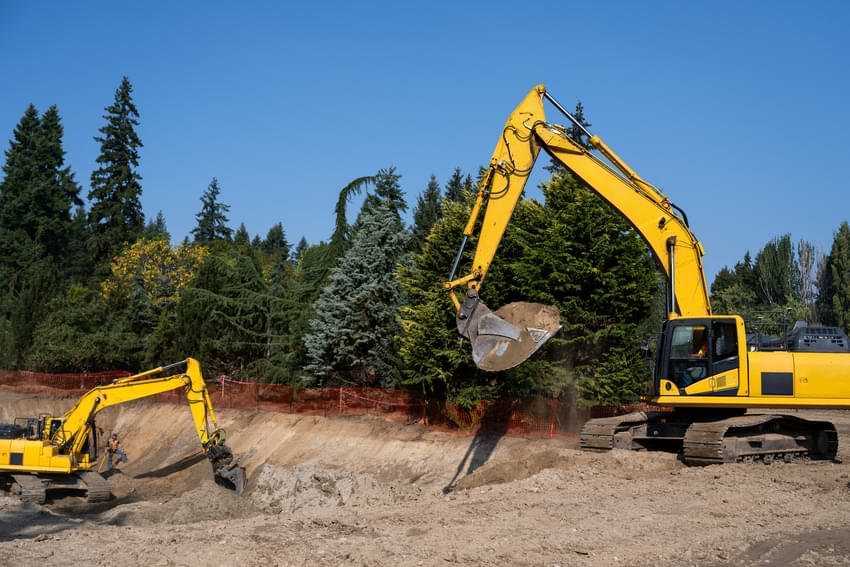 Two Large Excavators