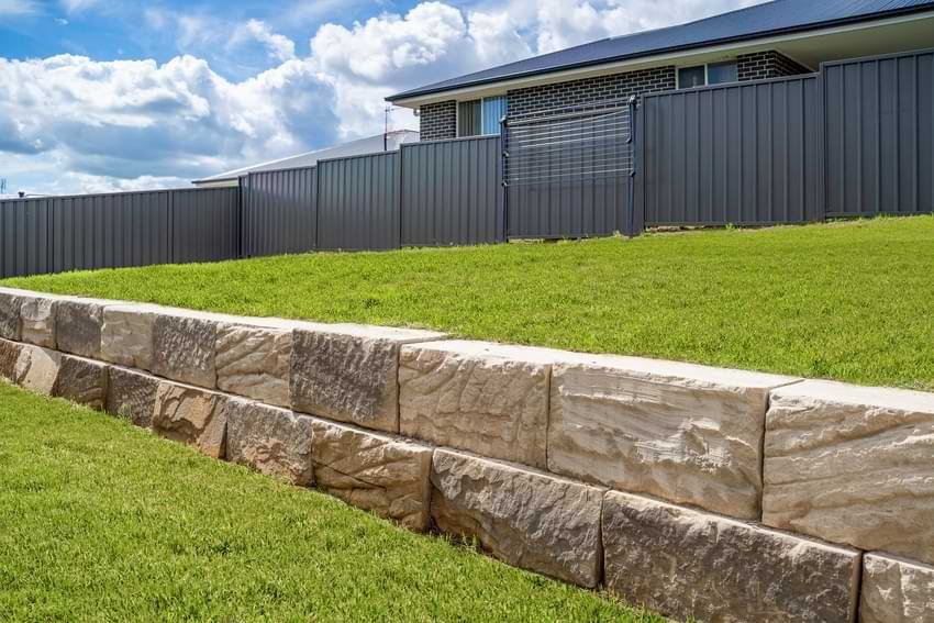 Backyard Retaining Wall